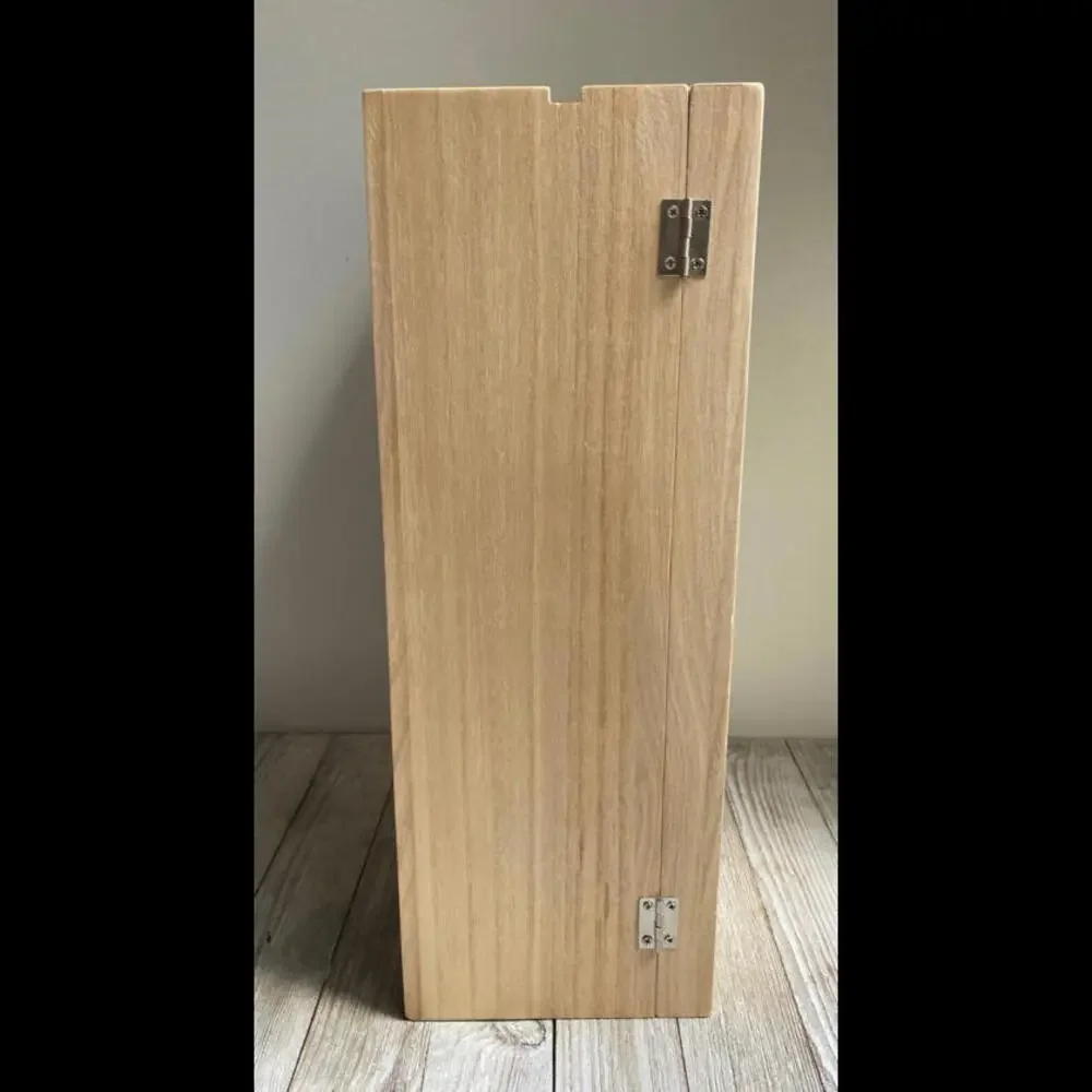 Hair Dryer Holder - Wood Wall Box To Store and Hide Your Bathroom Blow Dryer